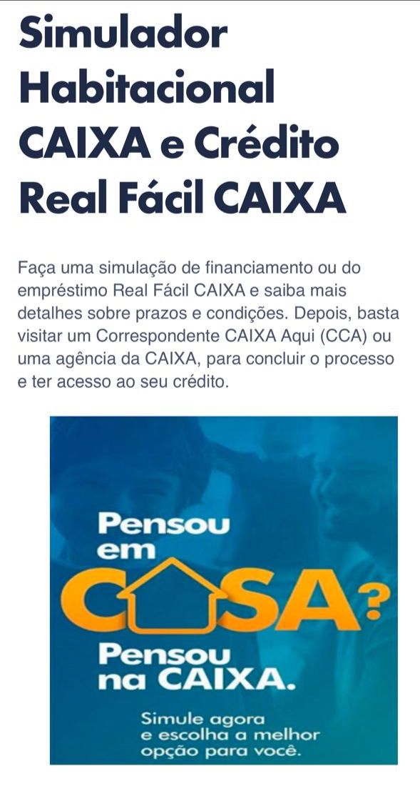 Simulador Habitacional Gratuito CAIXA